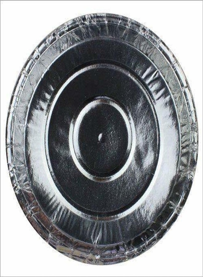 Disposable Paper Plates with Silver Coating Sturdy Leak-Proof Quarter Plates for Snacks, Parties, Catering & Events | Eco-Friendly Use & Throw Plates Pack of 75 (7 INCH1 P75) - Image 3