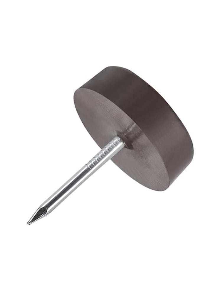 RACO Furniture Feet Nail Round Heavy Duty Nail On Anti Sliding Felt Pad for Furniture Chair Table Leg Floor Protectors Pack Of 50 Brown  - Image 2