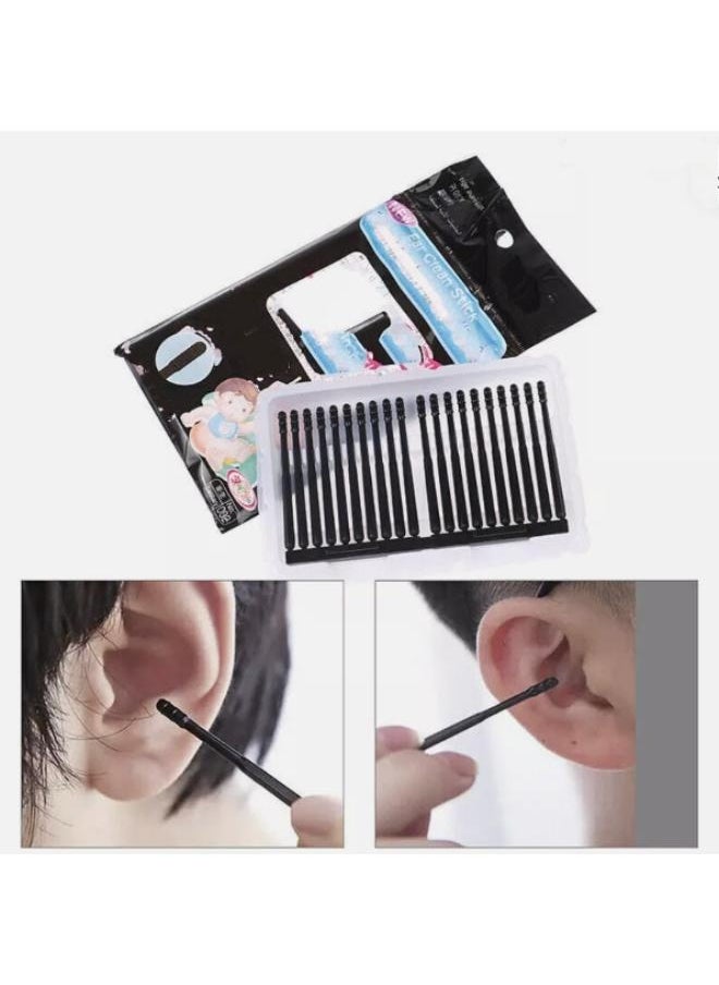 Generic 20 Pieces Disposable Sticky Ear Swabs Pick Spiral Tips Wax Removal Tool Cleaner  - Image 1