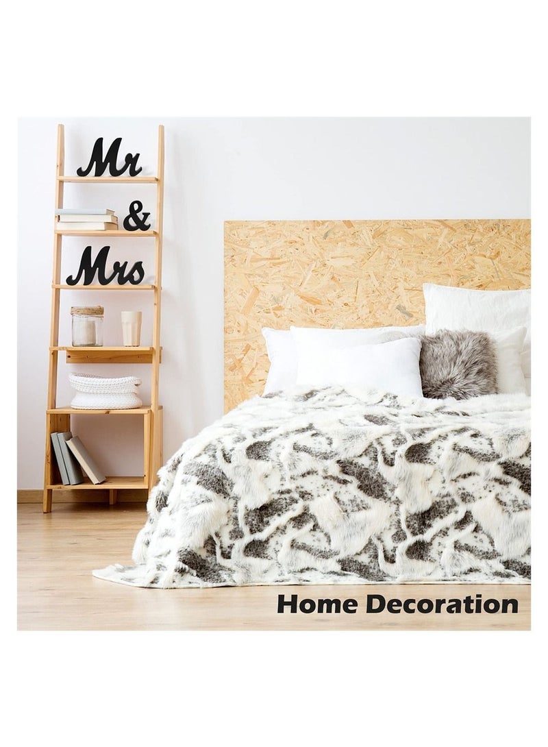 كابتن تيك Decorative Ornaments Crafts, SYOSI Mr and Mrs Wooden Letters Mr and Mrs Decoration Items Wedding Anniversary Party Valentine's Day Vintage Decor Black - Image 4