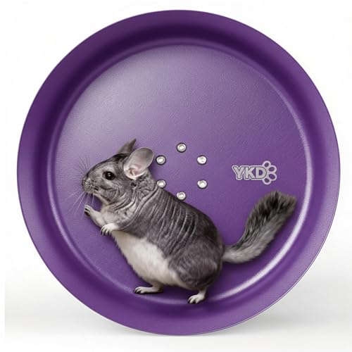 YKD 15" Silent Chinchillas Exercise Wheel, Aluminum Alloy Noiseless Running Wheel for Syrian Hamsters, Hedgehogs, Squirrels and Small Pets (Purple) - Image 1