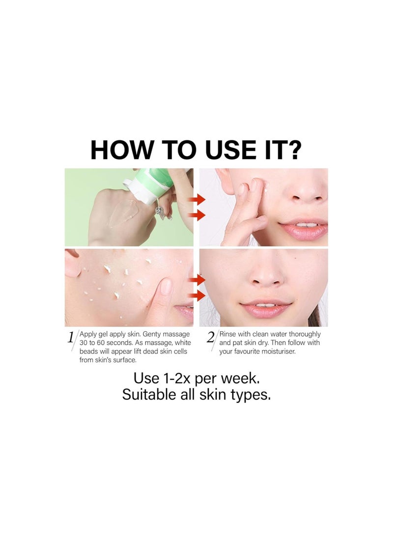 Generic - Purifying Exfoliating Gel Peeling Gel Aloe Vera Sparkling Peeling Gel, Deep Cleansing Face Scrub Exfoliating Body Gel Face Wash Facial Scrub Exfoliator Exfoliant Facial, Dead Skin Remover -3.38 FLOZ - Image 1