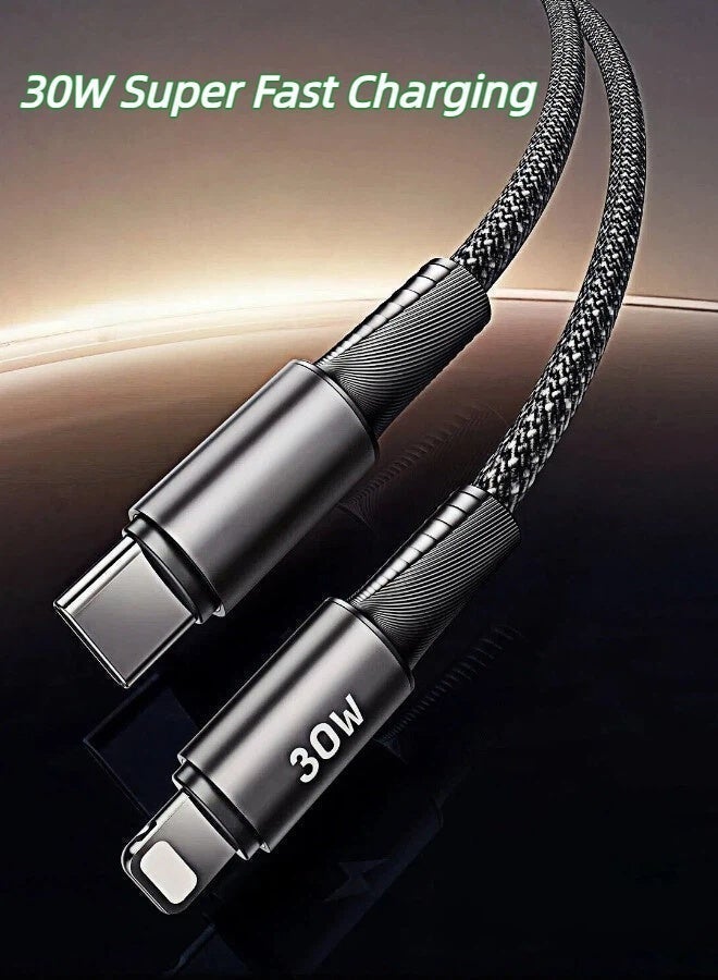 REMAX CB25 USB C To Lightning 30W PD Fast Charging Braided Cable 1.2M Type C-L , MFi Certified, Data Cable, For iPhone 14/13/12/11/Xs/X/Pro/ProMax/Plus/8/7/AirPods/iPad/iPod/MacBook - Image 4