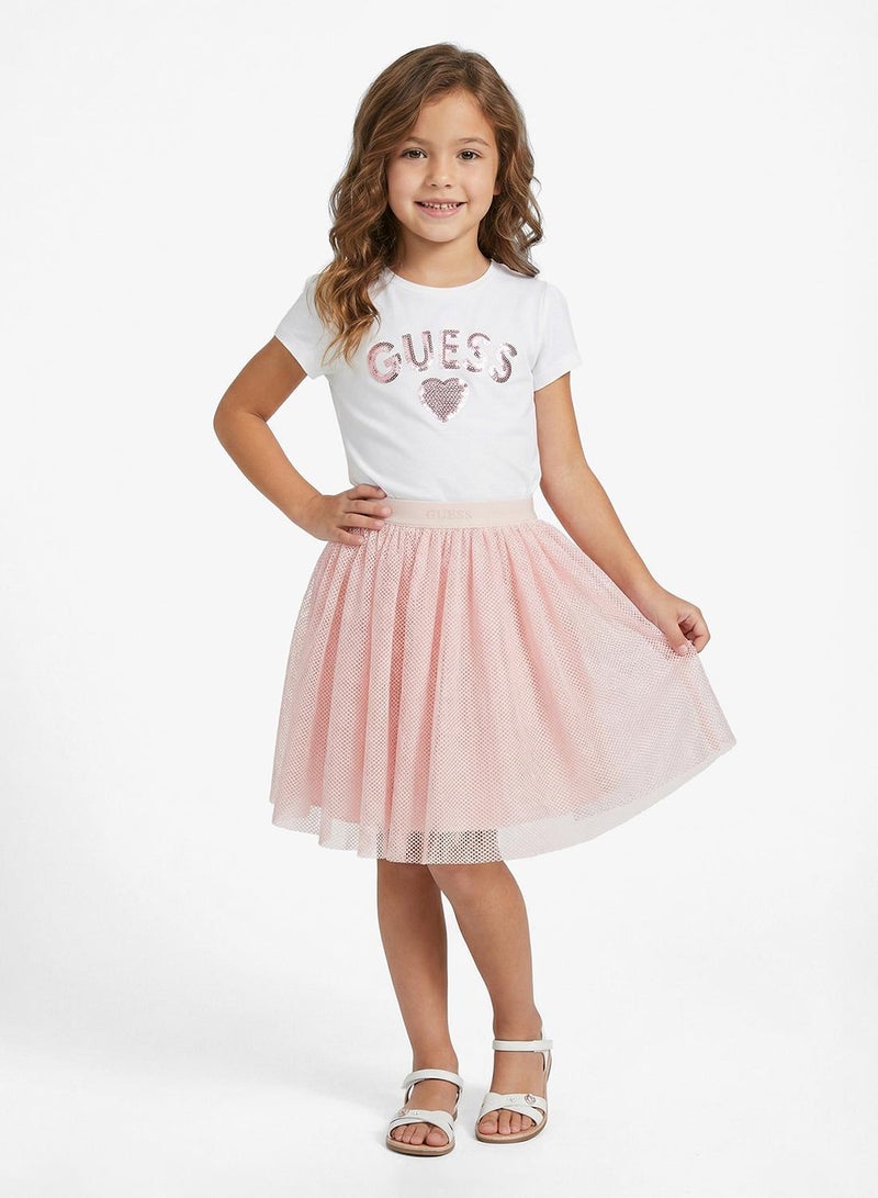 GUESS Infant Crew Neck T-Shirt And Skirt Set - Image 1