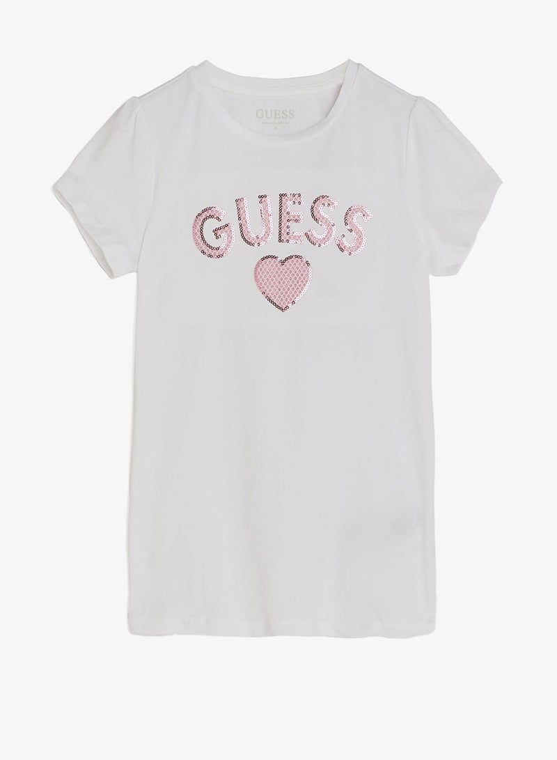 GUESS Infant Crew Neck T-Shirt And Skirt Set - Image 3