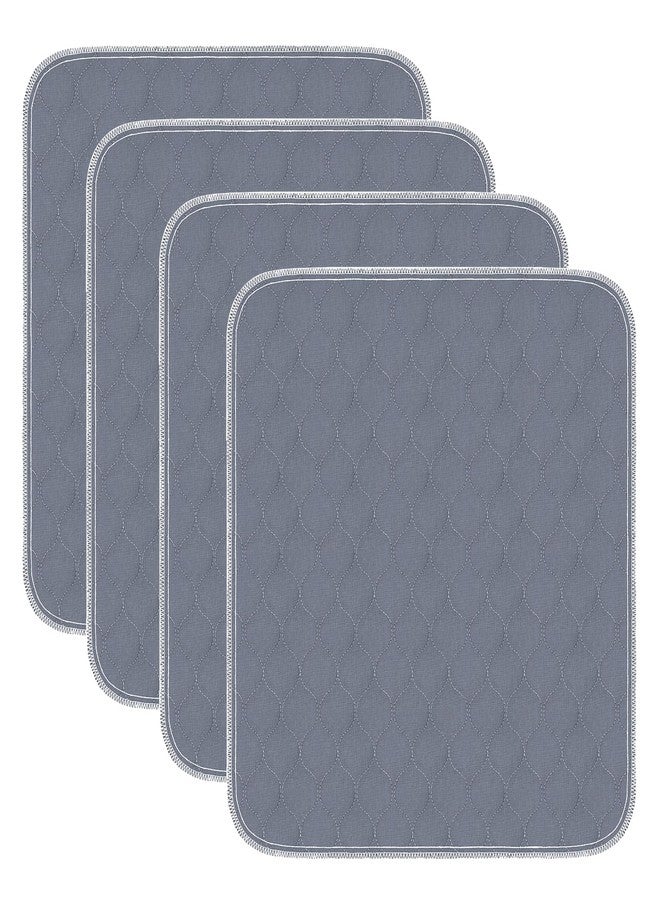 HUNAIGEE Waterproof Chair Pads for Incontinence Absorbent Seat Protector Pads for Adults Chucks Pads Washable Chair Protector Pads for Chairs Bed Adults, Elderly, Kids & Pets Gray 21"X22"4 Pack - Image 1