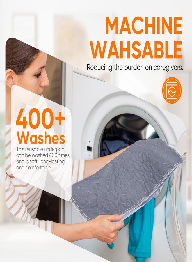 HUNAIGEE Waterproof Chair Pads for Incontinence Absorbent Seat Protector Pads for Adults Chucks Pads Washable Chair Protector Pads for Chairs Bed Adults, Elderly, Kids & Pets Gray 21"X22"4 Pack - Image 5