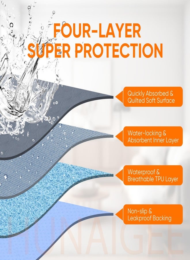 HUNAIGEE Waterproof Chair Pads for Incontinence Absorbent Seat Protector Pads for Adults Chucks Pads Washable Chair Protector Pads for Chairs Bed Adults, Elderly, Kids & Pets Gray 21"X22"4 Pack - Image 3