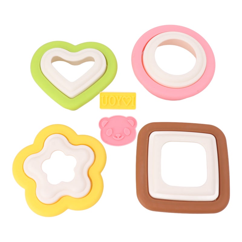 10Pcs Sandwich Cutter Mold Set Detachable Flower Heart Round Shape Baking Toast Biscuits Mould for Kitchen - Image 1