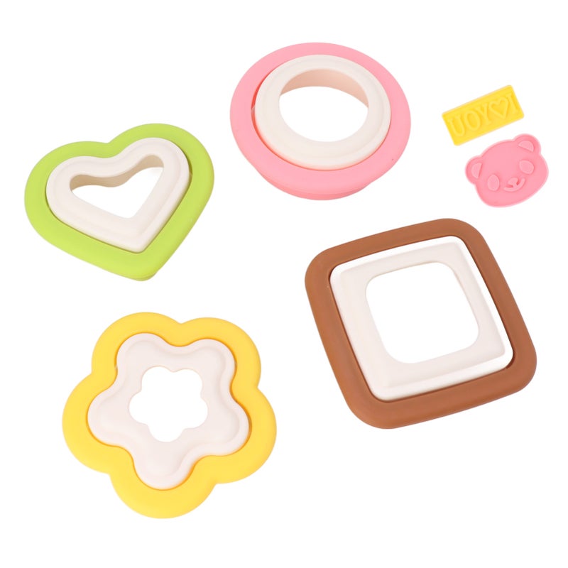 10Pcs Sandwich Cutter Mold Set Detachable Flower Heart Round Shape Baking Toast Biscuits Mould for Kitchen - Image 2