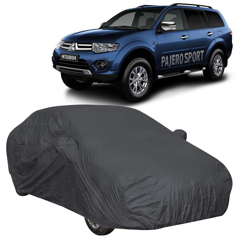 The Autostory 190 Taffeta Water Resistant Car Body Cover Compatible with Mitsubishi Pajero Sport with Mirror Pockets (Grey/Navy Blue) - Image 5