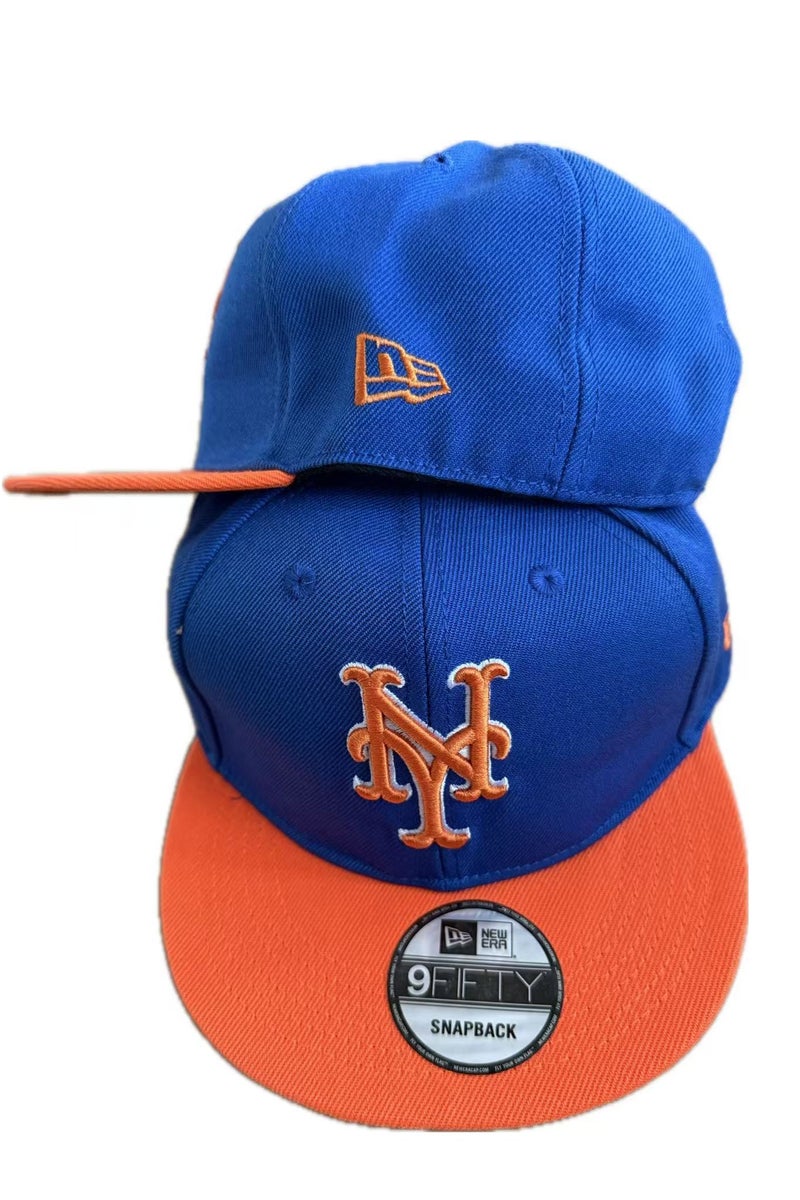 NEW ERA Blue - Orange Color - Block Snapback, New York Mets “NY” Embroidery, New Era 9FIFTY Series
