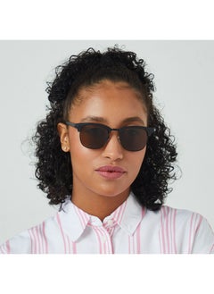 Blackout BlackOut by eyewa Linea Unisex Round Sunglasses, Black/Brown  - Image 4