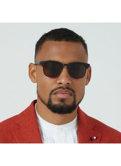 Blackout BlackOut by eyewa Linea Unisex Round Sunglasses, Black/Brown  - Image 5