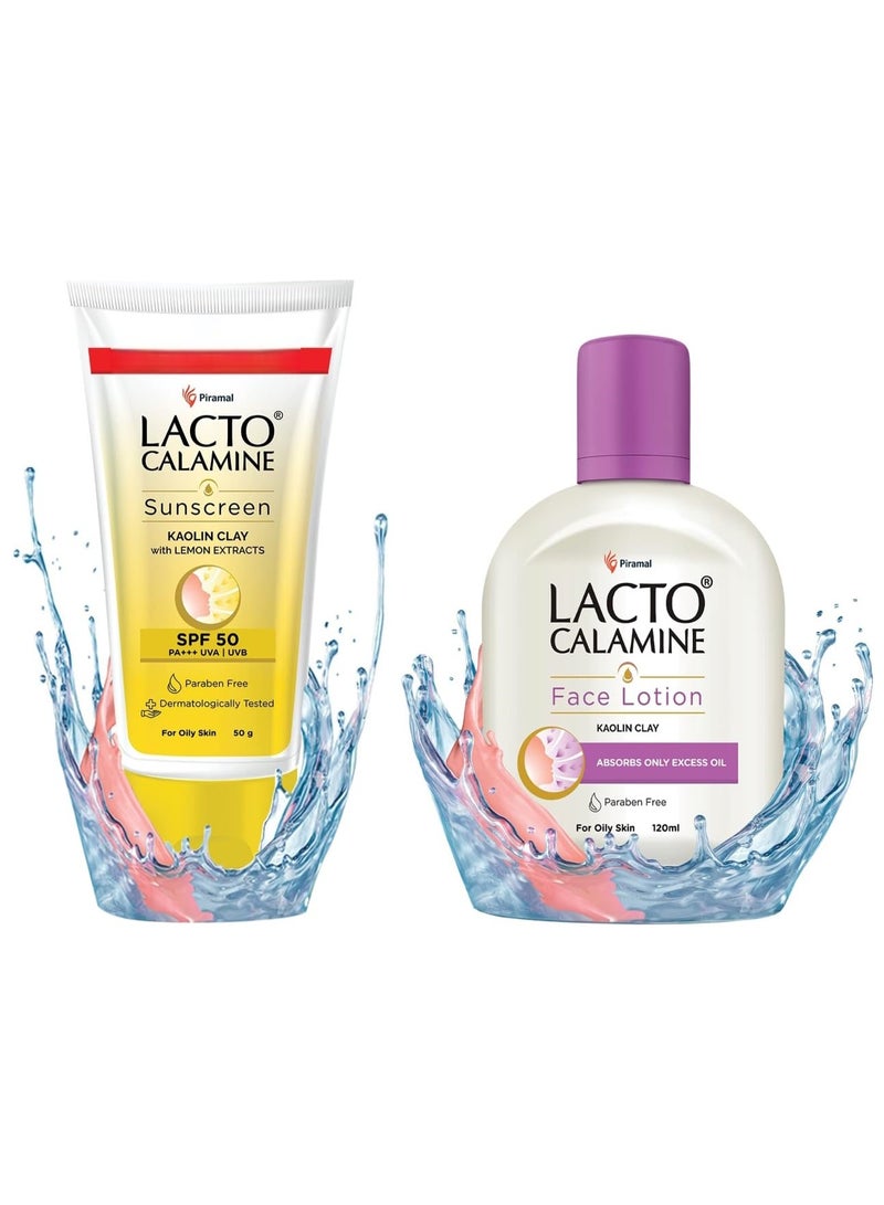 Lacto Calamine Face Lotion for Oil Balance - Oily Skin - 120 ml and Lacto Calamine Sunshield Matte Look Sunscreen SPF50 PA+++ 50g for Oily or Acne prone skin - Image 4
