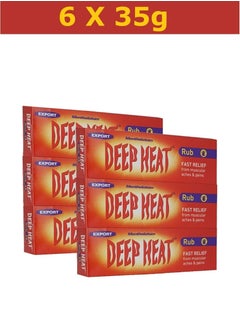 DEEP HEAT Pack Of 6 Fast Relief Rub | 6 x 35g  - Image 1
