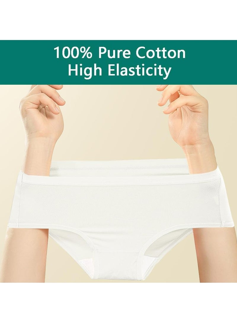 CMGTYYD 7 Packs Women’s Disposable Briefs,100% Pure Cotton Panties Women Portable Disposable Wash-free Underwear for Travel Hotel and Spa Soft Breathable Lightweight Disposable Maternity Underwear-L - Image 5