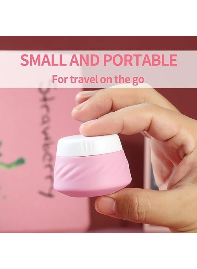 Gemice Travel Containers for Toiletries Silicone Cream Jars TSA Approved Size with Clear Bag Leakproof Accessories Lid Cosmetic Face Body Hand 4 Pack 30ml - Image 3