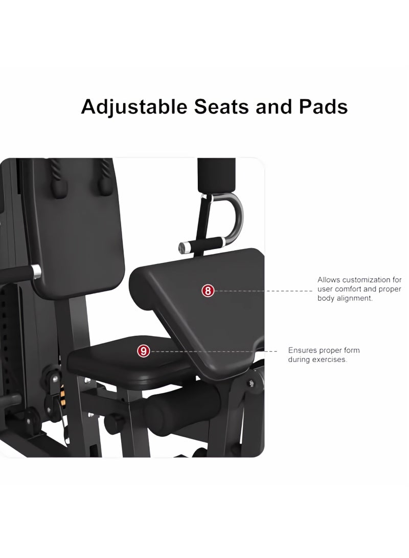 MASTON Multifunction Steel Home Gym Station 150lb Weight Stack Machine MST-MC800 - Image 2