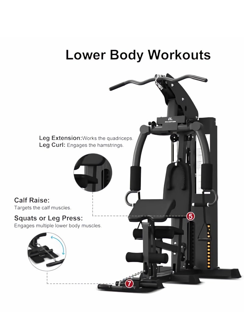 MASTON Multifunction Steel Home Gym Station 150lb Weight Stack Machine MST-MC800 - Image 4