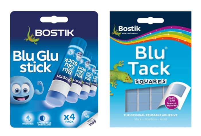 Bostik Blu Stick Glue Sticks, Goes on Blue, Dries Clear, Solvent Free, Washable, 4 x 8g sticks (2) - Image 2