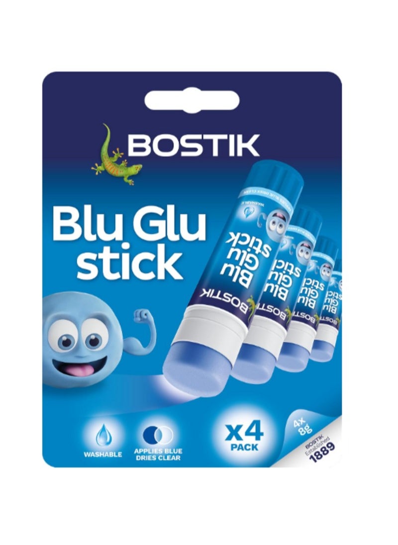Bostik Bostik Glue Stick Washable & Non Toxic 4 X 8g + Blu Tack Square Blue Pack of 2 Back to School Bundle Offer  - Image 2