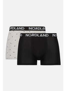 Nordland Men 2 Pieces Brand Logo Boxer, Multicolor  - Image 1
