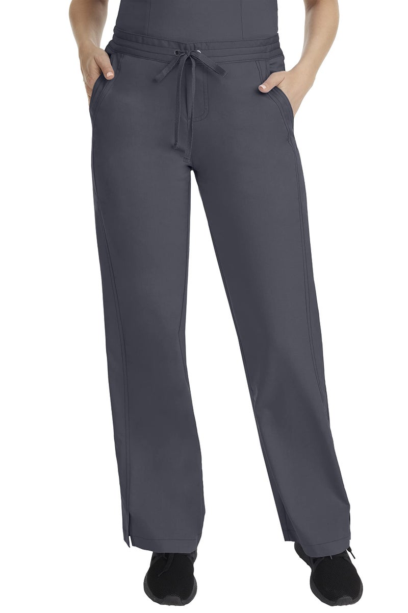 Healing Hands Scrub Pants for Women 2 Pocket Elastic Back Drawstring Pant Purple Label 9095 Taylor Pewter LP - Image 1