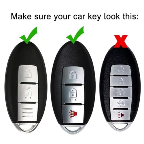 KEYCEPT Leather Key Cover for Micra | Sunny | Teana | Magnite 3 Button Smart Key. (Keychain 2, Silver) - Image 2