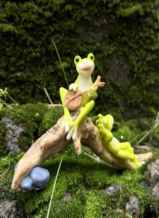 qumHmup Resin Frog Ornament, Lifelike Tree Branch Frogs, Perfect for Gift and Decor - Image 5
