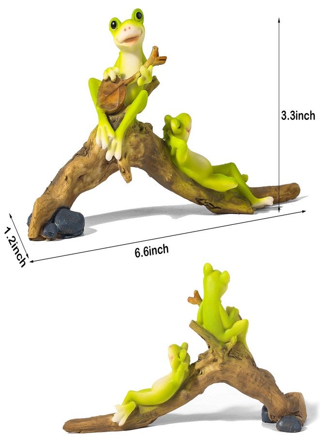 qumHmup Resin Frog Ornament, Lifelike Tree Branch Frogs, Perfect for Gift and Decor - Image 2