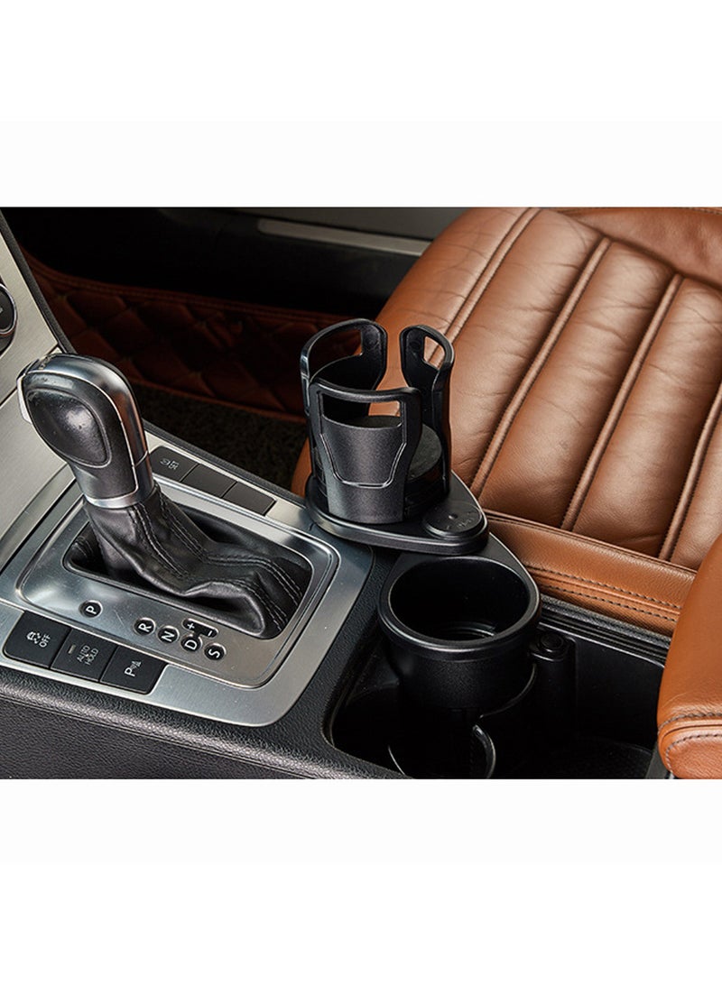 Multifunctional Car Cup Holder Car Cup Holder Expander Dual Cup Rotating Adjustable Base, for Coffee Drink Popcorn Ice Cream - Image 3