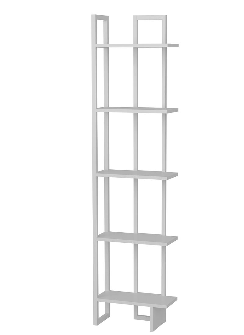 Decorotika Alice 180 tall Metal Frame Manufactured Wood Corner Bookcase | Bookshelf, Storage Rack  - Image 2