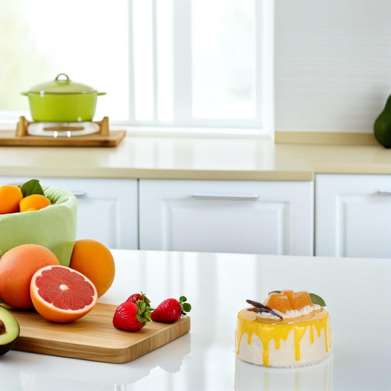 Amosfun Fake Birthday Cake with Fruit Decoration - Image 4