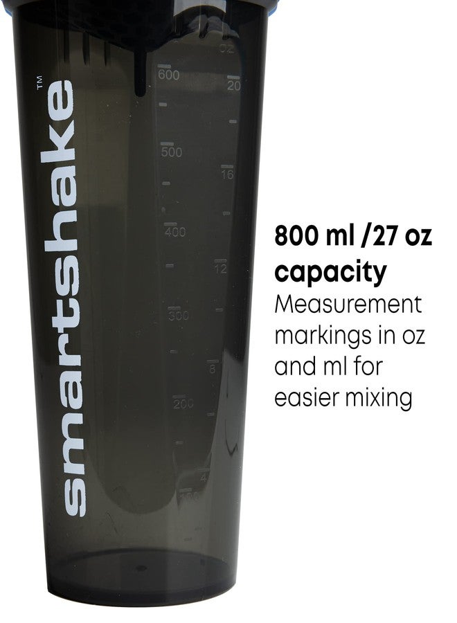 Smartshake Protein Shaker Bottle, (GLOSSY, Black) - Image 2