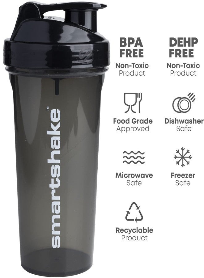 Smartshake Protein Shaker Bottle, (GLOSSY, Black) - Image 3