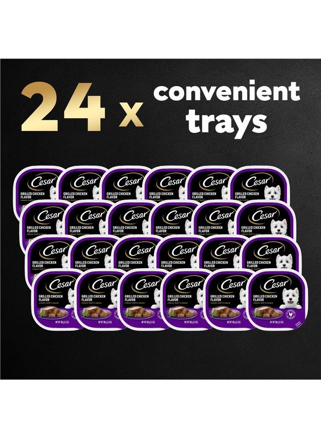 CESAR Adult Wet Dog Food Classic Loaf in Sauce Grilled Chicken Flavor, 3.5 oz. Easy Peel Trays, Pack of 24 - Image 2