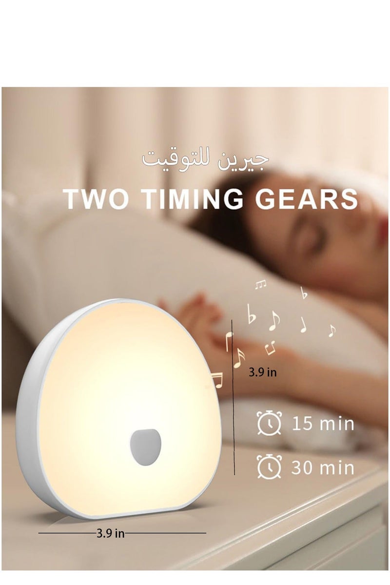 Flushrenic Night Lights with White Noise, Soothing Sounds, LED Touch Control Lamp for Breastfeeding, Portable Night Light, Memory Timer, Sleeping Baby Adults Kids(White) - Image 3