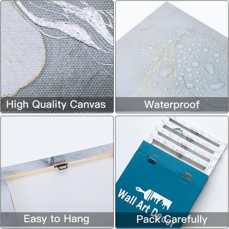 Sungeek 4-Piece Marble Canvas Wall Art - Image 3