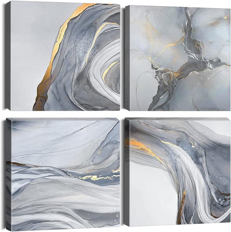 Sungeek 4-Piece Marble Canvas Wall Art - Image 1