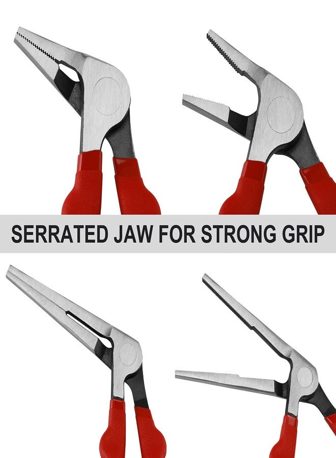 Mayouko 6"&8" Kiwi Bent Head Needle-Nose Pliers, Angled Head Long Nose Pliers, High Leverage Pistol Grip Pliers for Tight Spaces - Image 5