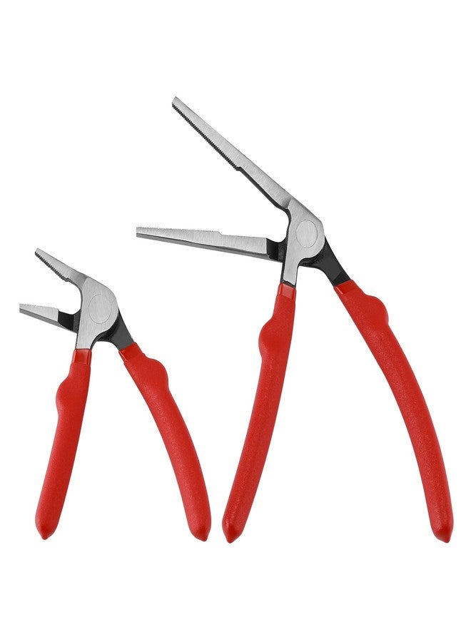 Mayouko 6"&8" Kiwi Bent Head Needle-Nose Pliers, Angled Head Long Nose Pliers, High Leverage Pistol Grip Pliers for Tight Spaces - Image 2