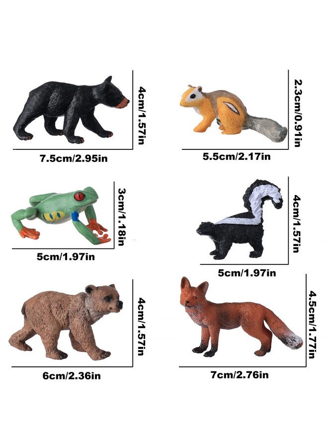 JOKFEICE Small Animal Figures for Kids, 16PCS Realistic Forest Animals Baby Figurines, Woodland Creatures Figurines, Educational Toys for Science Project Cake Party Decor - Image 2