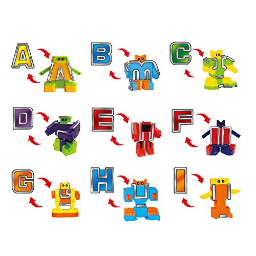 Cyeah Alphabet Robot Toys for Preschool Kids Education, Transforming Robotic Toys 26 Pieces - Image 4