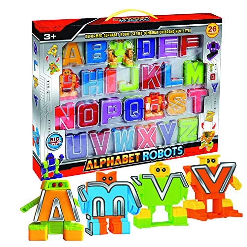 Cyeah Alphabet Robot Toys for Preschool Kids Education, Transforming Robotic Toys 26 Pieces - Image 1