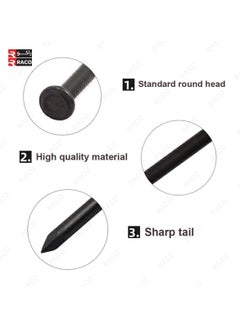 RACO Concreate Steel Nail Black Pack of 100 Versatile Use for Bricks, Blocks, Skirting Boards, Battens, Wood, Cement, and All DIY Projects  - Image 3