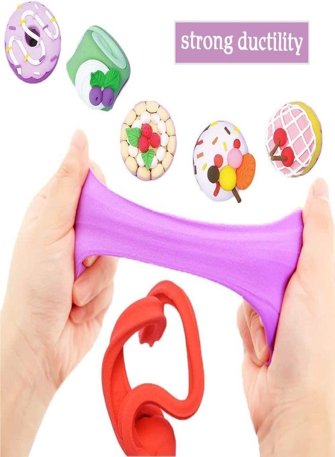GR DESIGN® Non- Toxic 12 Color Fluffy Foam Clay with 3 Tools, 12 Colours Fun Activity kit (Pack of 3) - Image 4