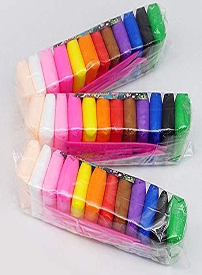 GR DESIGN® Non- Toxic 12 Color Fluffy Foam Clay with 3 Tools, 12 Colours Fun Activity kit (Pack of 3) - Image 1