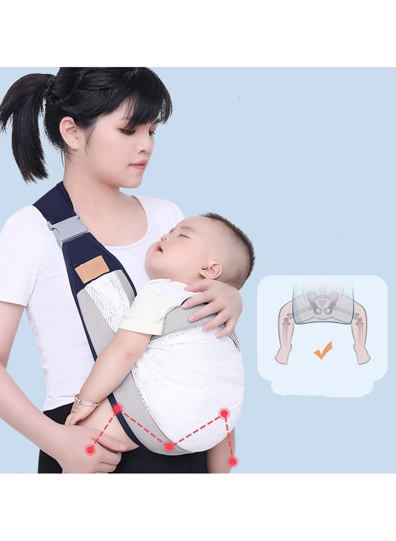 Sling Infant Waist Bag, Breathable Waist Bag with Clip, Sling Koala Adjustable Grey, 3D Mesh Carrying Bag for Baby and Children Up to 20kg  - Image 3