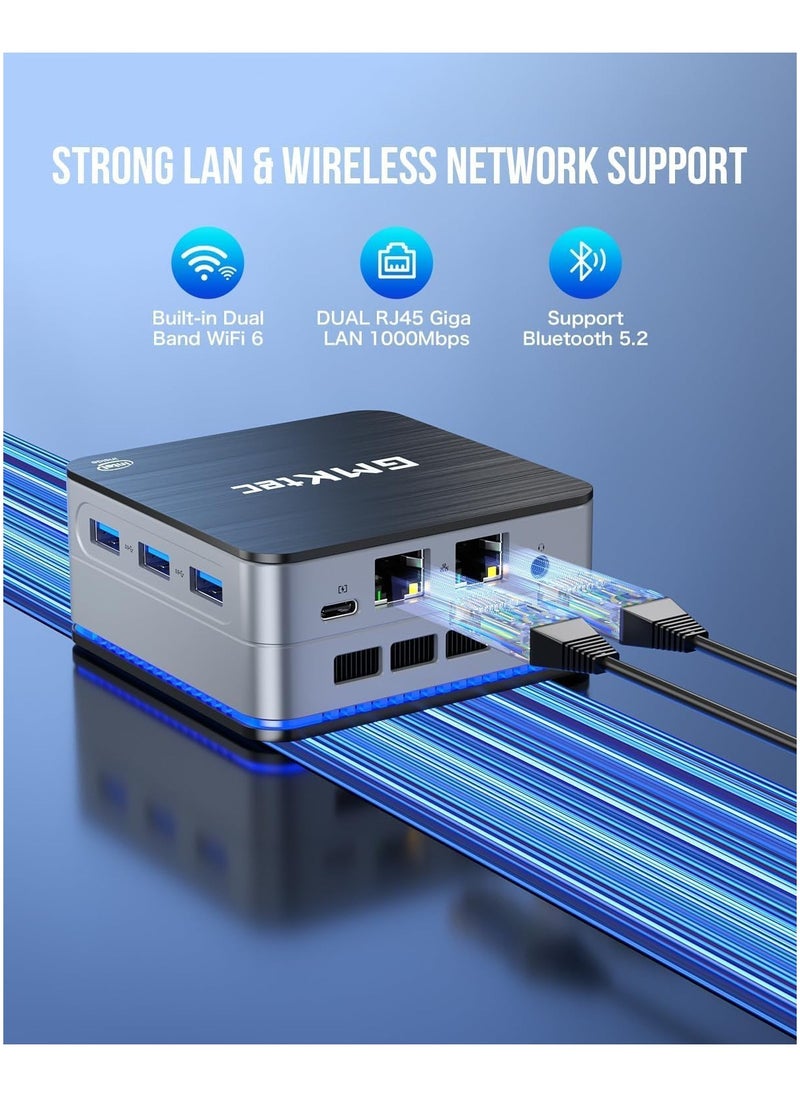 NucBox G2 Desktop Ultracompact Mini PC Windows 11 Pro Intel 12th Alder Lake N100 12GB DDR5 512GB SSD Dual LAN, Mini Computer 1000Mbps, 4K Triple Display, WiFi6, BT5.2 - pzsku/Z62F8F3E827D54A6E1594Z/45/_/1718185926/25561610-0272-4954-9eb8-171822cfca59